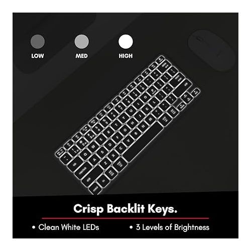  Macally Backlit Mac Keyboard | Compatible Apple Bluetooth Keyboard | Small Wireless Keyboard for MacBook Pro/Air, iMac, Mac Pro/Mini