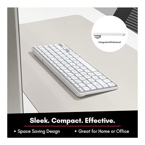  Macally Backlit Mac Keyboard | Compatible Apple Bluetooth Keyboard | Small Wireless Keyboard for MacBook Pro/Air, iMac, Mac Pro/Mini