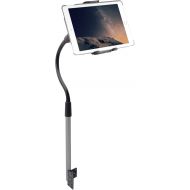 Macally Car Seat Rail Mount - Super Secure Tablet Mount for Car and Floor Mount Phone Holder - Adjustable Gooseneck iPad Mount for Truck and Any Vehicle - Works with All iPad, iPhone, Tablets