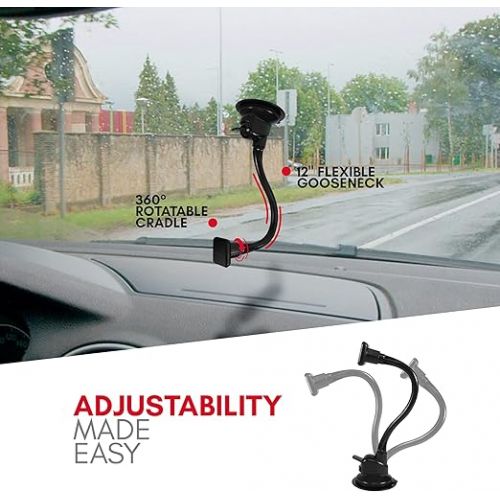  Macally Windshield Phone Mount for Car Magnetic - Suction Cup Window Mount Phone Holder with 12