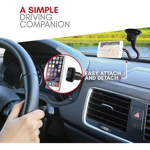  Macally Windshield Phone Mount for Car Magnetic - Suction Cup Window Mount Phone Holder with 12