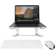 Macally Slim Wired Keyboard, an Ergonomic Laptop Stand, and a Silent Wired Mouse, Classic Mac Accessories