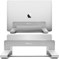 Macally Vertical Laptop Stand for Desk | Laptop Holder Vertical | MacBook Stand (Pro/Air) Save Space and Improve Airflow with Closed Adjustable Laptop Dock Stand