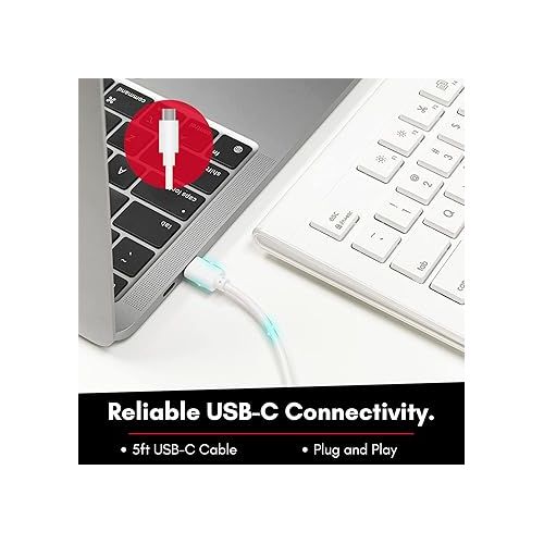  Macally USB C Keyboard | Mac Keyboard | Wired Keyboard (Plug and Play) Budget Compatible Apple Keyboard for MacBook Pro/Air, iMac, Mac Mini/Pro