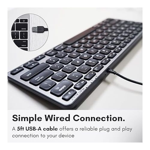  Macally Backlit Wired Keyboard for Mac | Compatible Apple Keyboard (Small and Compact) Comfortable All Day Typing USB Keyboard for MacBook Pro/Air, iMac, Mac Mini/Pro (Space Grey)