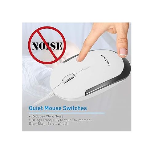  Macally Silent Wired Mouse and an Aluminum Ergonomic Laptop Stand, Essential Apple Accessories