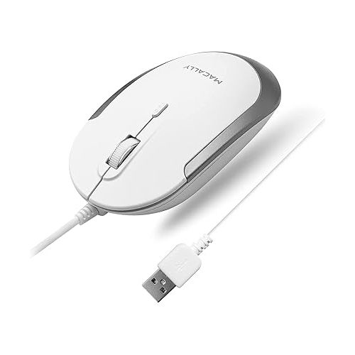  Macally Compact USB Keyboard and Mouse Combo, Uniquely Designed to Save Space