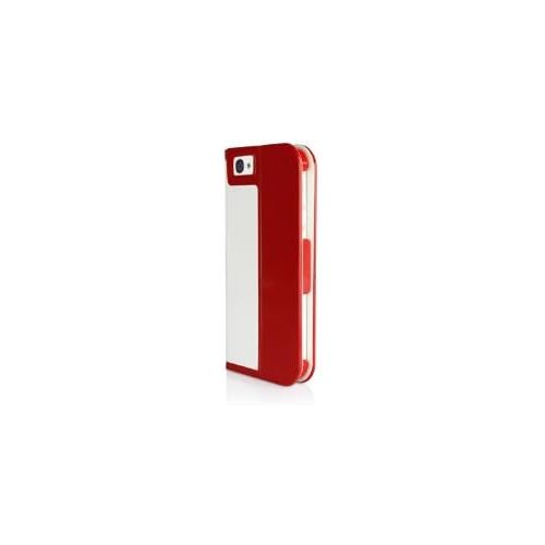  Macally SLIMCOVER Folio Case with Stand for iPhone 5 - Red/White