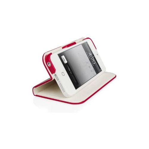  Macally SLIMCOVER Folio Case with Stand for iPhone 5 - Red/White