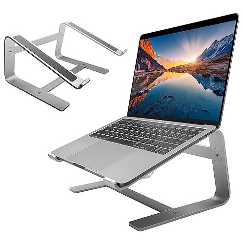  Macally Ergonomic Mac Keyboard and an Aluminum Ergonomic Laptop Stand, Apple Aesthetic with Much More Comfort