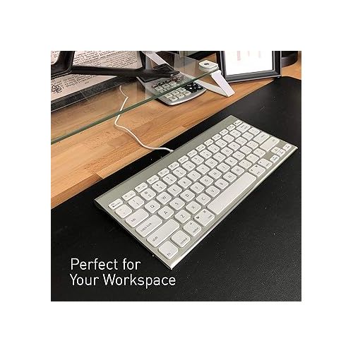  Macally Mini Wired Keyboard and a Silent Wired Mouse, Ultimate Apple Accessories