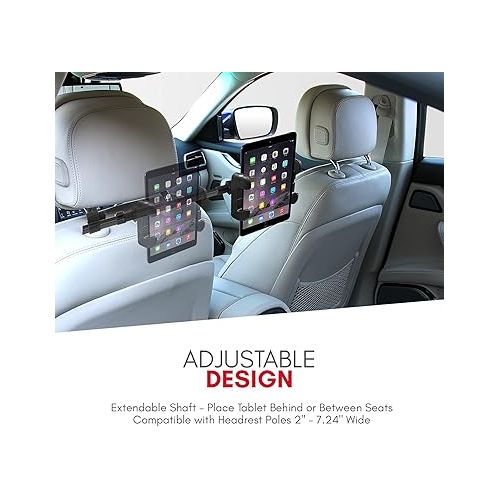  Macally Car Headrest Tablet Mount and a Cup Holder Phone Mount, Perfect Car Accessories