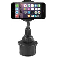 Macally Car Cup Holder Phone Mount [Upgraded], Adjustable Gooseneck Cell Phone Holder Car Mount - Easy Cup Phone Holder Clamp in Vehicle - Cupholder Compatible with All iPhone Android Smartphone