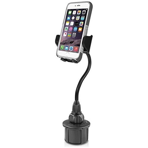  [아마존베스트]Macally Car Cup Holder Phone Mount with A Flexible Extra Long 8 Neck for iPhone XS Max XR X 8 7 Plus 6 5S SE, Samsung S10 S10E S9 Plus S8, Motorola Moto, Google Pixel XL 3 (MCUP2XL