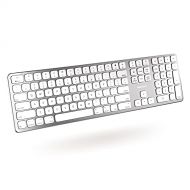 Macally Bluetooth Wireless Keyboard for Mac - Compatible Apple Keyboard Wireless for iMac Mini/Pro, MacBook Pro/Air, iPad, iPhone - Slim Full Size Metal Frame Bluetooth Keyboard fo