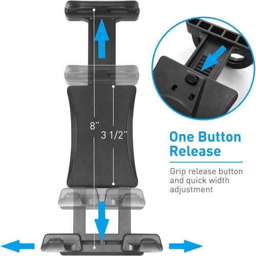  Macally Adjustable Car Seat Headrest Mount and Holder for Apple iPad Air / Mini, Samsung Galaxy Tab, Kindle Fire, Nintendo Switch, and 7 to 10 Tablets (HRMOUNT)