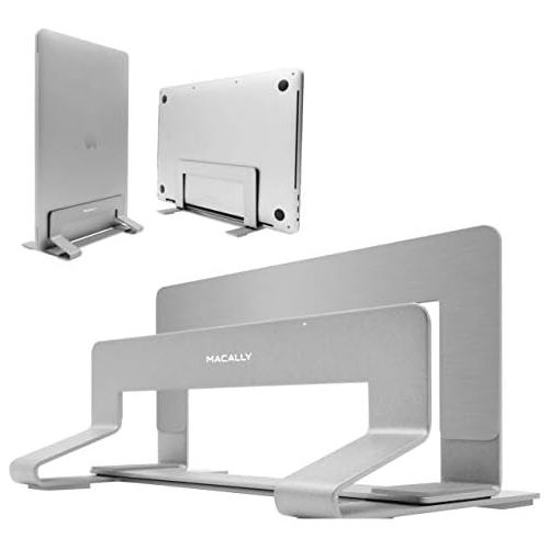  [아마존베스트]Macally Vertical Laptop Stand for Desk - Adjustable Laptop Holder for Universal Compatibility - Saves Space & Improves Device Airflow - Use as MacBook Stand or Laptop Dock - Weight