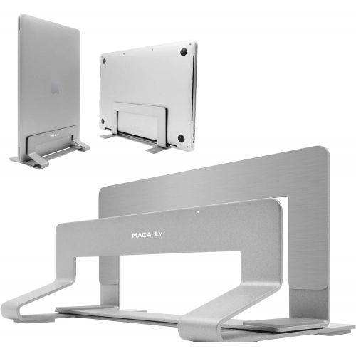  [아마존베스트]Macally Vertical Laptop Stand for Desk - Adjustable Laptop Holder for Universal Compatibility - Saves Space & Improves Device Airflow - Use as MacBook Stand or Laptop Dock - Weight