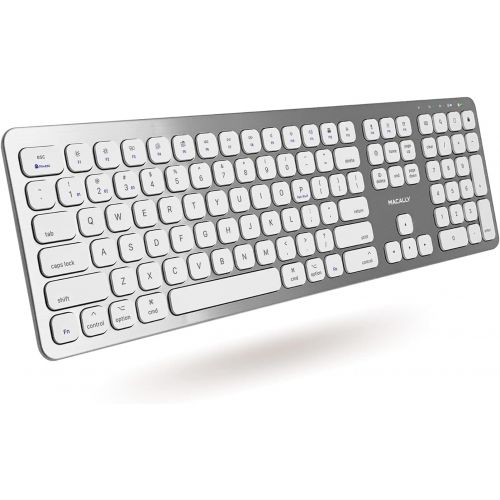  [아마존베스트]Macally Bluetooth Wireless Keyboard for Mac, iMac, Apple Mac Pro, Mac Mini, MacBook Pro/Air Laptop - Rechargeable Slim Full-Size Mac Wireless Keyboard (BTWKEYMB)