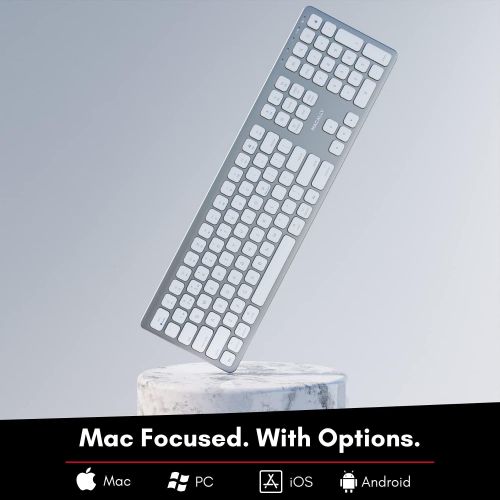  [아마존베스트]Macally Bluetooth Wireless Keyboard for Mac, iMac, Apple Mac Pro, Mac Mini, MacBook Pro/Air Laptop - Rechargeable Slim Full-Size Mac Wireless Keyboard (BTWKEYMB)