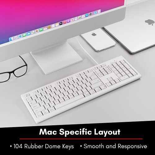  [아마존베스트]Macally Full-Size USB Wired Keyboard for Mac Mini/Pro, iMac Desktop Computer, MacBook Pro/Air Desktop w/ 16 Compatible Apple Shortcuts, Extended with Number Keypad, Rubber Domed Ke