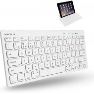 [아마존베스트]Macally Compact Bluetooth Keyboard for Mac, iPad, iPhone, PC, & Android - Built in Tablet/Phone Stand & Multi Device Sync - Ultra Portable Mac Wireless Keyboard - Perfect for Trave