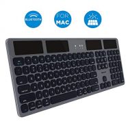 Macally Bluetooth Wireless Solar Keyboard for Mac Mini/Pro, iMac Desktop Computers & Apple MacBook Pro/Air Laptops | Rechargeable Via Any Light Source | Caps Lock/Battery Indicator