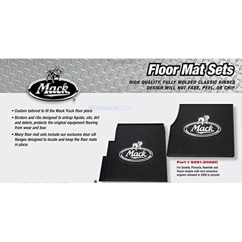  Mack Truck OEM Rubber Floor Mats/Logo - Granite Pinnacle Vision Rawhide 2006+ with New Emissions Engines