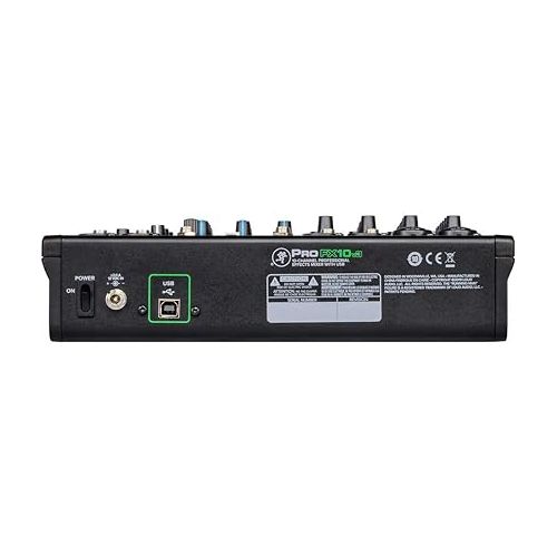  Mackie ProFX10v3 10-Channel Sound Reinforcement Mixer with Built-In FX, Gator Cases G-MIXERBAG-1515 Mixer Bag & Stereo Cable 10' Bundle