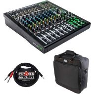Mackie ProFX12v3 12-Channel Sound Reinforcement Mixer with Built-In FX, Gator Cases G-MIXERBAG-1515 Mixer Bag & Stereo Cable 10ft Bundle