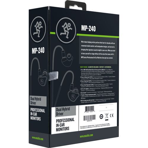  Mackie MP-240 Hybrid Dual Driver In-Ear Headphones