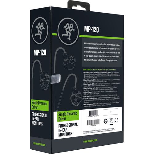  Mackie MP-120 Single Dynamic Driver In-Ear Headphones