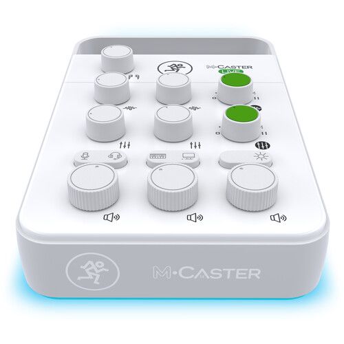  Mackie MCaster Live Portable Streaming Mixer (White)