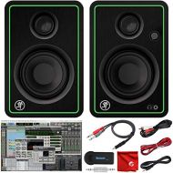 Mackie CR3-X 3-Inch Creative Reference Multimedia Monitors Bundle with Pro Tools First DAW Music Editing Software, Wireless Bluetooth Receiver and Dual 1/4 Stereo to 3.5mm Cable