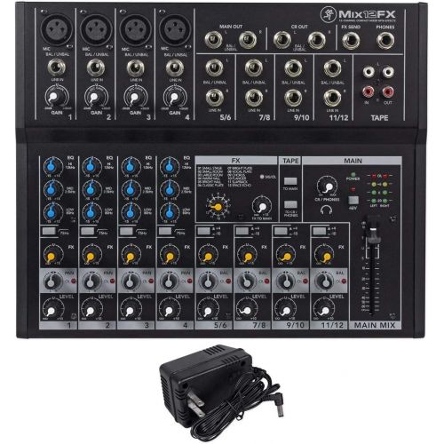  Mackie Mix12FX 12-Channel Compact Mixer W/FX Proven Performance + Free Cables