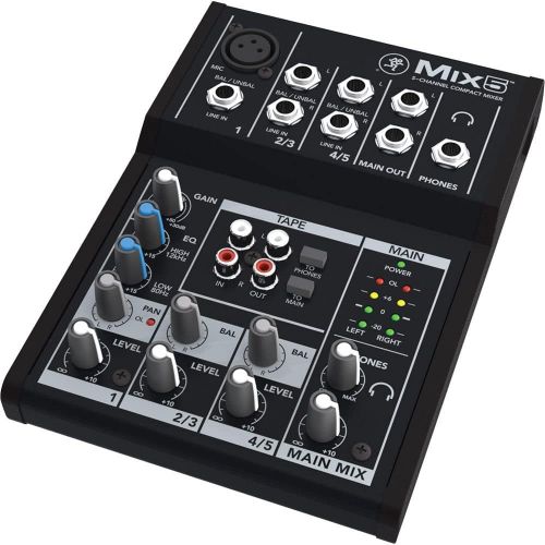  [아마존베스트]Mackie Mix Series, 5-Channel Compact Mixer with Studio-Level Audio Quality (Mix5)