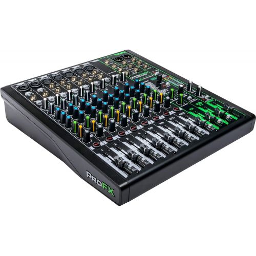  [아마존베스트]Mackie ProFX12v3 12-Channel Unpowered Mixer USB Bundle with Pro Tools, Waveform DAW, 4x Mophead 10-Foot TRS Cable, 4x 10-Foot XLR Cable, 2x 1/4 to 3.5mm Adapter, 10x Cable Ties and