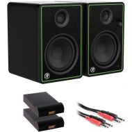 [아마존베스트]Mackie CR5-X Series 5 Studio Monitors (Pair) with 2X Small Isolation Pad & 3.3 Phone to Phone (1/4) Cable Bundle