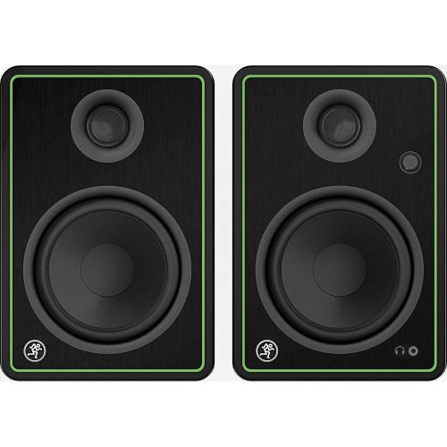  [아마존베스트]Mackie CR5-X Series 5 Studio Monitors (Pair) with 2X Small Isolation Pad & 3.3 Phone to Phone (1/4) Cable Bundle