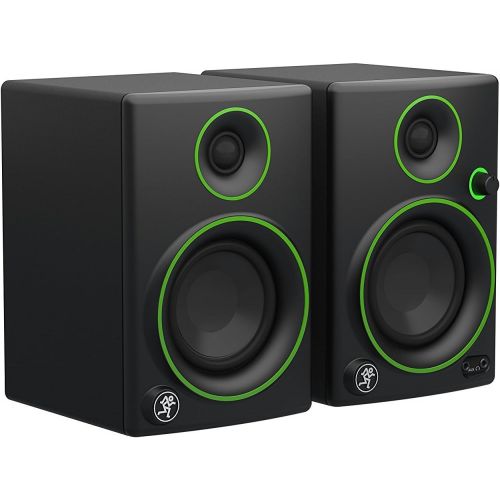  [아마존베스트]Mackie Creative Reference Multimedia Monitor (Set of 2), Black w/green trim, 4-inch (CR4 (Pair))