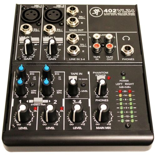  Mackie 402VLZ4, 4-channel Ultra Compact Mixer with High Quality Onyx Preamps
