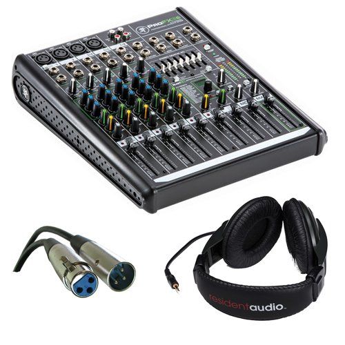  Mackie ProFX8v2 8-Channel Sound Reinforcement Mixer with Stereo Headphones & XLR- XLR Cable