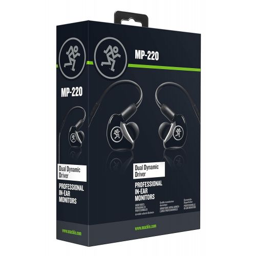  Mackie In- Ear Headphones & Monitors, Dual Driver (MP-220)