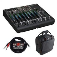 Mackie 1202VLZ4 12-Channel Compact Mixer with G-MIXERBAG-1212 Padded Nylon MixerEquipment Bag & PB-S3410 3.5 mm Stereo Breakout Cable, 10 feet Bundle