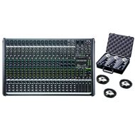 Mackie PROFX22V2 22-Channel 4-Bus Mixer with USB and Effects bundled with 3 mics, case and cables