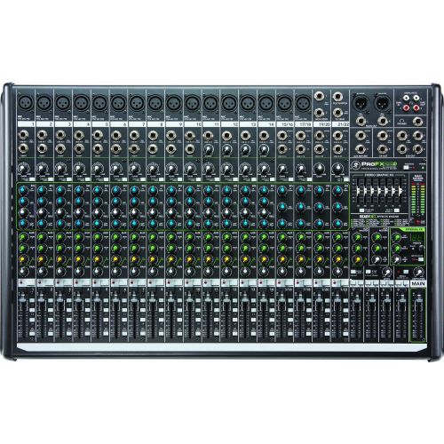  Mackie PROFX22V2 22-Channel 4-Bus Mixer with USB and Effects bundled with 3 mics, case and cables