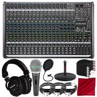 Mackie - Photo Savings Mackie ProFX22v2 22-Channel Sound Reinforcement Mixer with Built-In FX with Tascam TH-MX2 Mixing Headphones, Dynamic Handheld Mic, and Deluxe Audio Bundle