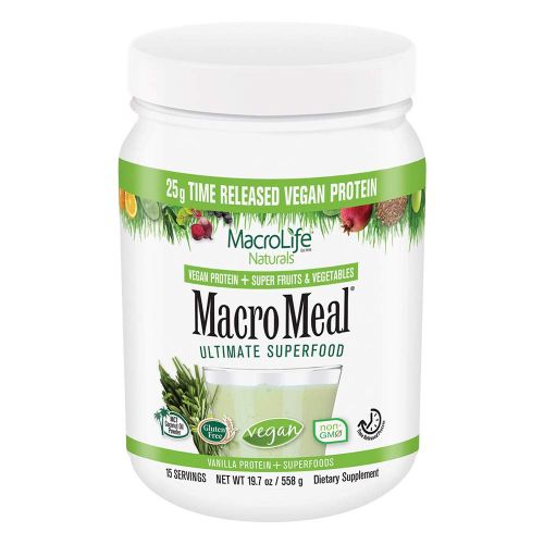 라이프타임 MacroLife Naturals Macro Life Naturals Macro Meal Vegan Vanilla, 1.3 Pound
