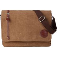 [아마존베스트]Mactso Vintage Canvas Satchel Messenger Bag for Men Women,Travel Shoulder bag 13.5 Laptop Bags Bookbag (Coffee)