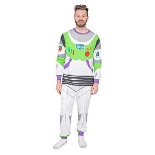  할로윈 용품Mad Engine Toy Story Buzz Lightyear All The Buzz Costume Pajama Shirt and Pants Set